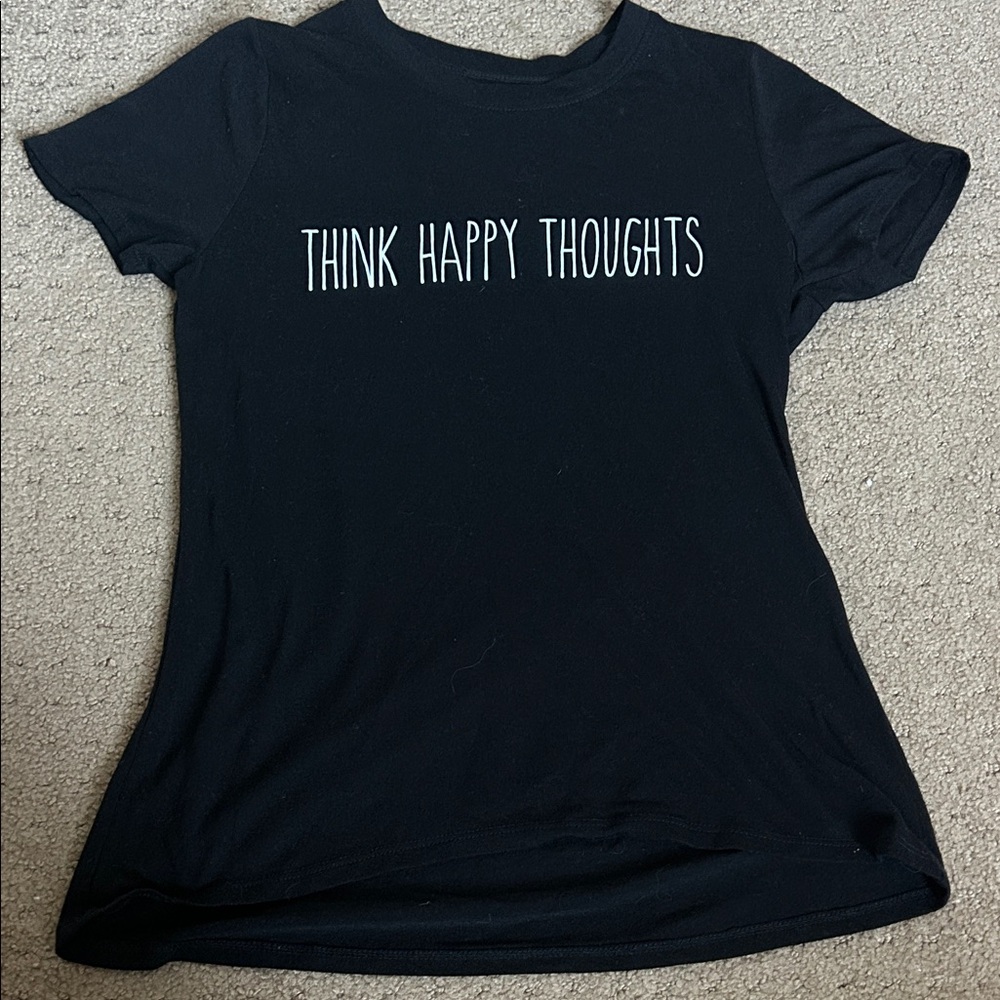 Inspirational Black Tee - Positive Vibes